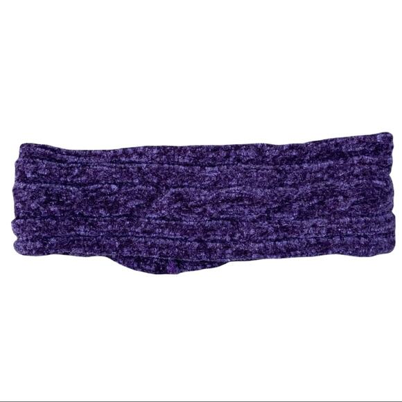 Soft Knit Purple Ear Warmer Headband Head Wrap One Size - Picture 1 of 2